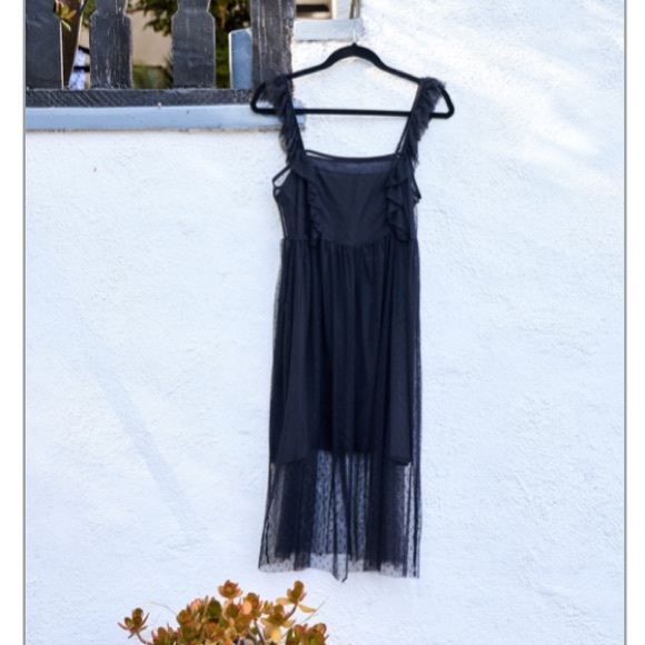 Sheer Dress With Slip - Picture 4 of 8